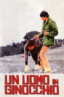 Un uomo in ginocchio